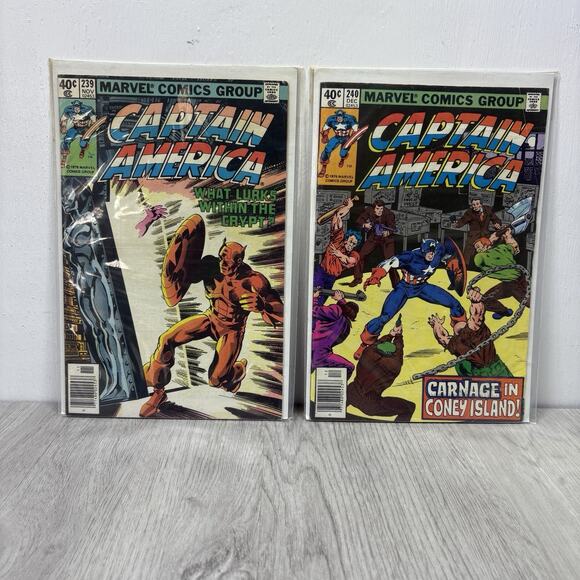 27 Marvel Comics CAPTAIN AMERICA #233-240 242-249 250, 252, 256-264 Lot - Picture 5 of 14